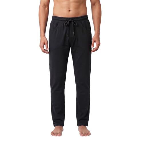 Image of Men's Regular Fit PC Denim-Look Track Pants| Lightweight & Breathable Cotton Fabric| Perfect for Casual Outings, Lounge & Night Wear (PC-Denim)
