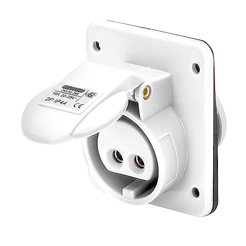 Prise Gewiss GW62273 de courant industrielle fixe inclinée 3P+T 32A IP67 étanche bleue