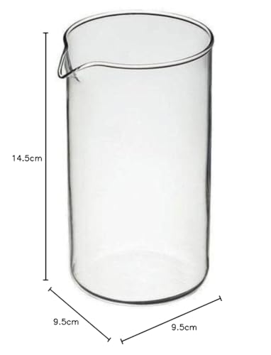 Bialetti 350 ml 3 Cup Bialetti Cafetiere Spare Glass, Transparent