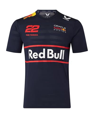 Castore Red Bull Racing F1 Mens 2025 Yuki Tsonoda Team T-Shirt (XL) Blue