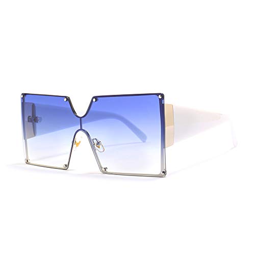 Image of mincl /Oversized Shield Sunglasses Woman 2019 Fashion Luxury Shades UV400 Vintage Flat Top Futuristic Sunglasses