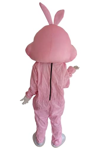 Image of Bookmycostume Pink Bunny Cartoon Mascot Costume For Theme Birthday Party & Events | Adults | Full Size Adults - Foam