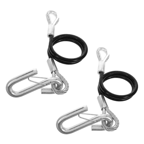 Câble de sécurité pour remorque Alasum 3500lb en acier noir avec crochets