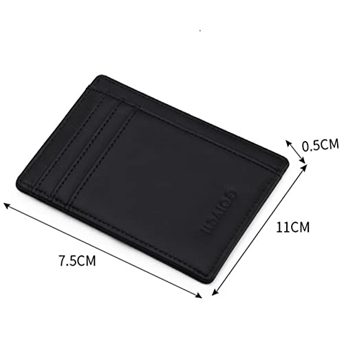 Carteira de couro masculina, anti-magnético RFID, porta-cartões, cartão bancário, carteira de motori