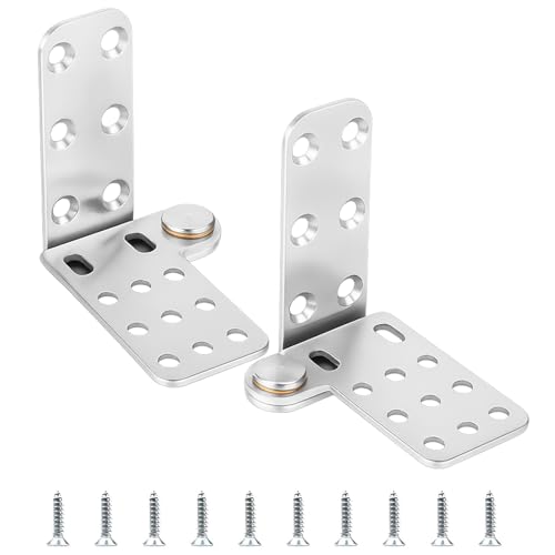 TamBee Door Pivot Hinges 180 Degree Heavy Duty Hinges for Wood Doors Shaft 304 Stainless Steel Top and Bottom Set Pivot Hinge System （1 Pair）