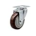 Swivel Caster with 4 Inch Maroon Polyurethane Wheel ? 350 lbs. Capacity Per Caster ? 4 Inch x 4-1/2 Inch Overall Top Plate ? Service Caster Brand
