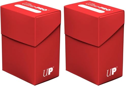 Ultra Pro Asmodee- 85298 - Scatola Polydeck 75 Decks Protectors, Colore: Rosso (Confezione da 2)