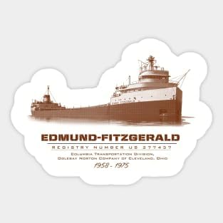 Miniatura 1 de Pegatinas de vinilo Edmund Fitzgerald-Sticker -Impermeable - Regalos divertidos - Botella de agua - Caja de herramientas - Portátil - Funny -