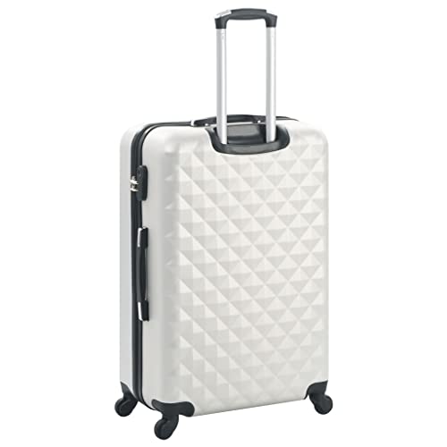 Travel Safely with 3-Piece Hardcase Trolley Set, Durable ABS Material, Secure Locks, Bright Silver3
