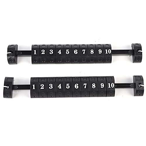 Cronómetro de mesa para fútbol de mesa, indicador de puntuación con 10 números, 2 unidades (negro) miniatura 1