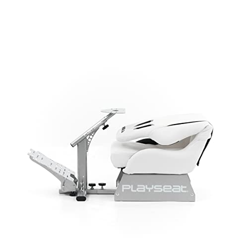 Image of Playseat Evolution Sim Racing Cockpit | Comfortable Racing Simulator Cockpit | Compatible with all Steering Wheels & Pedals on the Market | Supports PC & Console | White
