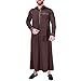 Muslim Clothes for Men Monk Robes Mens Sleeping Gown Abaya Nightgown Thobe Kaftan Linen Kaftans Japanese Djellaba Costume Men's Night Shirts Long Sleep African Blend Tunic Shirt A-red