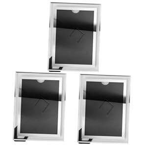 MAGICLULU 3 Stuks glazen frame decoratieve fotoweergave fotolijsten op tafel foto lijstje foto houder certificaat kader muur opknoping collage boek kader versieren a4 Glas