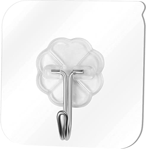 Image of NVF Hooks for Wall,Pack Adhesive Hooks for Wall Heavy Duty, self Adhesive Hook, Wall hangings, Kitchen Accessories Items, Clothes Hanging, Sticky Photo Frame Hangers, Strong Hanger (10)