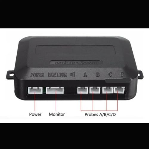 Radar cofania Elektromagnetyczny czujnik parkowania samochodu 4 radar cofania alarm dźwiękowy sonda 12 V Parktronic czarny czerwony radar cofania parkingu samochodowego (szary)