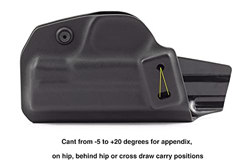 Maxxpro Iwb Kydex Pistol Holster For Smith & Wesson 9Mm/.40 M&P Shield With 3.1" Barrel, Inside Waistband With Adjustable Cant & Audible-Click Retention For Concealed Carry, Right Hand #TOP6