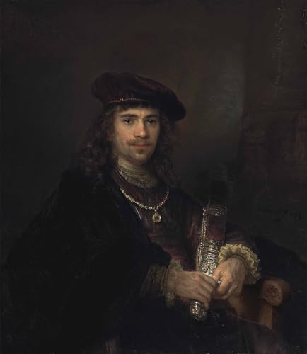 Art mural L'homme à l'épée de Rembrandt affiche vintage décoration poétique chambre 60x90