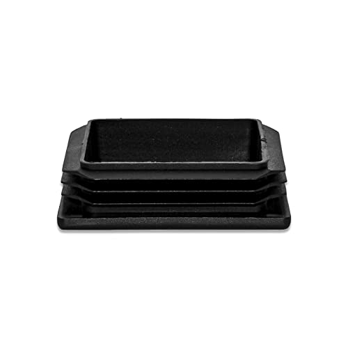 Image of Flyshop 70 x 70 mm, 2.76 inch x 2.76 inch Black Plastic Hole Plugs Square Tubing End Caps Tube Inserts Durable Furniture Glide for Chair Table Stool Leg 8 Pack