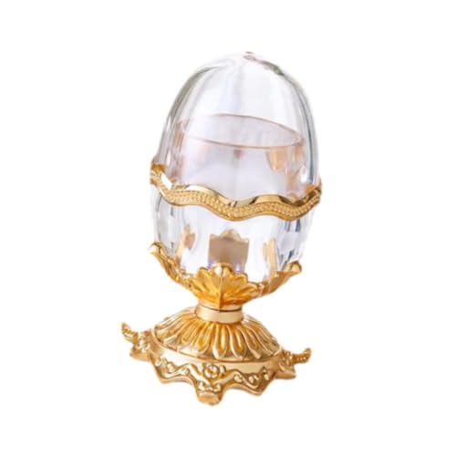 sporful Porte-cure-dents élégant et portable en alliage de verre sculpté à la main pour maison, restaurant, café, décoration cadeau 13 cm