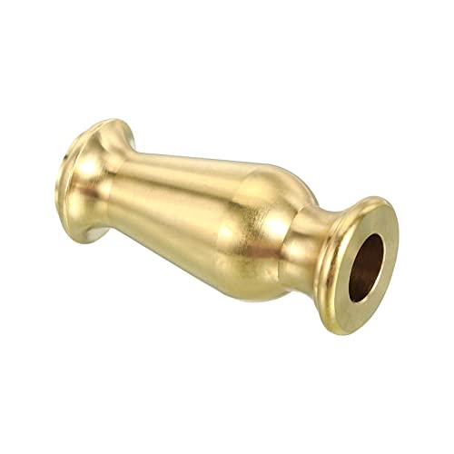 Image of PATIKIL Solid Brass Lamp Neck, Turned Brass Spindle Slips Lamp Finial Pipe Coupling for Lamp Decoration