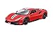 Ferrari 488 Pista Red with White and Blue Stripes 1/24 Diecast Model Car by Bburago 26026