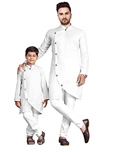 Image of Men's Cotton Blend Kurta Pyjama Set