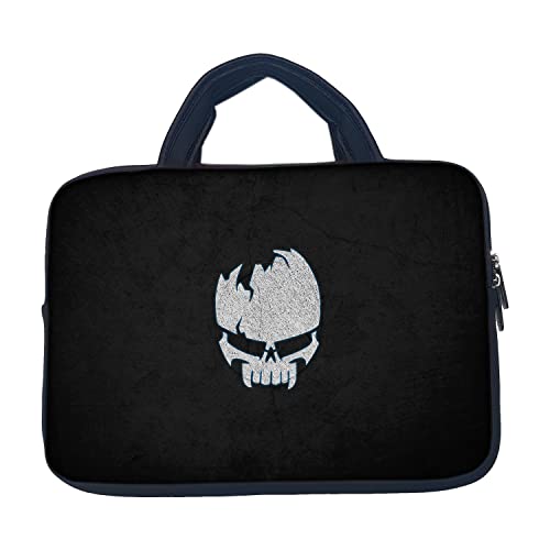 Image of TheSkinMantra Chain Laptop Sleeve Bag Compatible with Laptop /Macbooks /Chrombook /Notebook /Zbook (14.1 Inch [Handle], Skull)