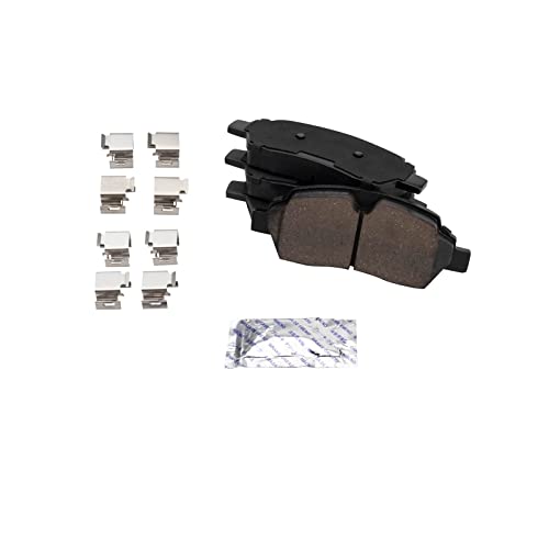 Image of TRQ Rear Brake Pad and Rotor Set Ceramic G Coated Rotors Compatible with 2015-2019 Ford Transit-350 HD