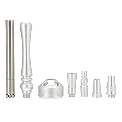 INVI® Reflexion Shisha Aluminium 57 cm I Wasserpfeife Komplettset mit Kaminkopf-Set I Silikonschlauch mit Alumundstück I… – Bild 7