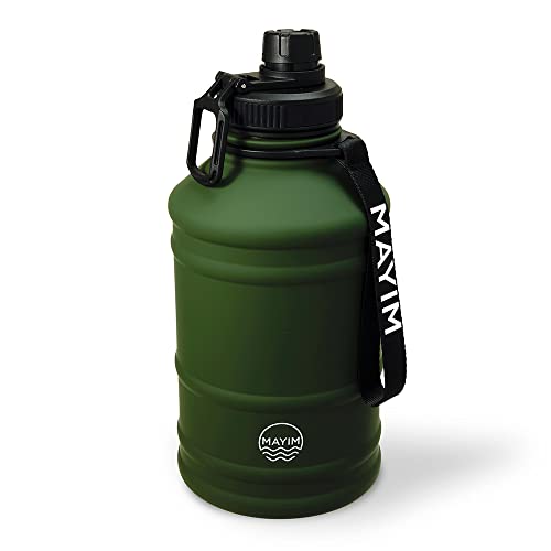 Mayim Large Stainless Steel Water Bottle - Single-Walled Big Metal Drinking Bottle For Sports, Camping, Gym, Workouts – 2.2L/ 74Oz/ More Than Half Gallon Capacity #TOP2