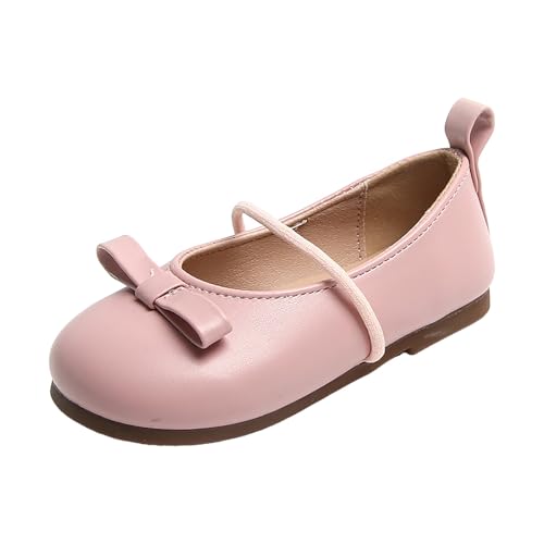 Girls School Shoes Comfortable Mary Jane Soft Sole Flat Bowknot Non Slip Dress Ballet Shoes for Little Girls