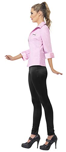 Cazadora Pink Ladies de Grease Deluxe satinada con cremallera e insignias Smiffys 2