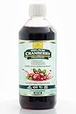 Natural Juices Pure Cranberry Juice Concentrate 500ml – 100% Pure Unsweetened Cranberry Juice, No Added Sugar, No Preservatives, Vegan, Dilute, Mix or use in Smoothies