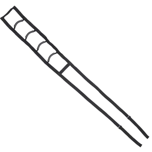 VOSAREA Échelle de Lit Noire pour Personnes Âgées Barre D’Assistance Adaptable Matériau Résistant Aide au Lever et Changement de Position au Lit Équipement de Soutien pour Mobilité