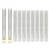 LifCratms Soapstone Holder Set, 2Pcs Flat Soapstone Holders with Refills, Removable Markings Mark White Soapstone for Welding (8pcs Refills Replacement)