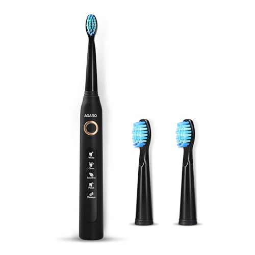 AGARO COSMIC Sonic Electric Toothbrush for Adults with 5 Modes, 3...
