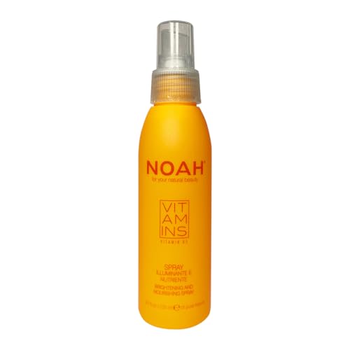 NOAH Spray iluminador para el cabello, 125 ml, ligero brillo y suavidad, con vitamina B5, semillas de lino, almendras y semillas de chía, espray de brillo para cabello no graso, silicona ni parabenos