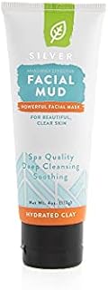 Redmond Clay Facial Mud with Silver, 4 Ounce Tube (1 Pack)