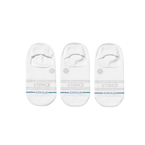 Image of Stance Vital No Show Sock 3-Pack for Men and Women, White, Large