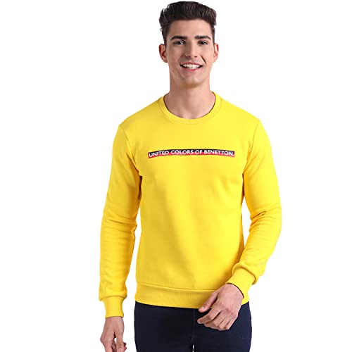 Image of United Colors of Benetton Men's Printed Hooded Neck Regular