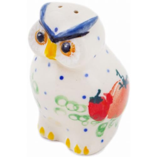 Authentic Polish Pottery Pepper Shaker Signature UNIKAT in Glorious Sequence Design Handmade in Boles?awiec Poland by Ceramika Artystyczna + Certificate of Authenticity