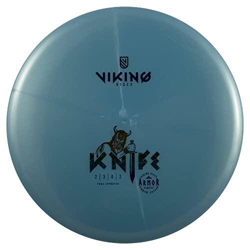 Viking Discs Knife Armor Plastic | Putt & Approach Disc | Intermediate Disc Golf Putter [Stamp Color & Color Shade May Vary] (173-176g, Blue)