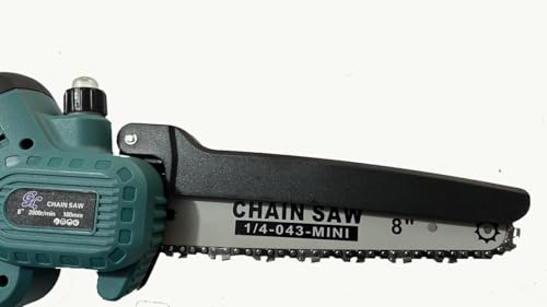 Image of ◆ Heavy Cordless Chainsaw - 8 inches, 21V Battery Powered ◆ Portable Multipurpose Gardening Working for Wood Cutting, Pruning & Tree Trimming ◆◆