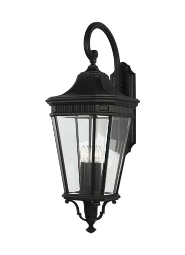 Image of Generation Lighting OL5405BK Cotswold Lane Outdoor Wall Lantern Aluminum Approved for Wet Locations in Traditional Style-13.63 Inch Wi, 1-Light, cETL Listed, Safety Rated for Wet Locations