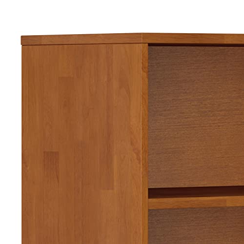 Simplihome Harper Solid Hardwood 60 Inch X 24 Inch Mid Century Modern Bookcase With Storage In Teak Brown With 1 Drawer And 4 Shelves, For The Living Room, Study And Office #TOP7