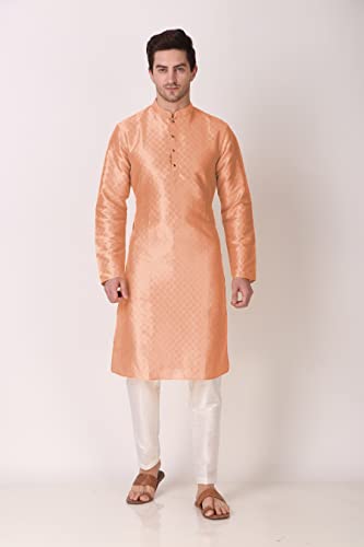 Elina fashion Men's Art Silk Kurta Pajama (Bottom) Woven Set - Designer Indian Diwali Traditional Ethnic Wear2