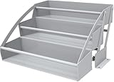 Organizador de gabinete extraíble de 3 niveles, estantes desplegables para armario de cocina, tablero de ahorro de espacio para gabinete superior de elevación, carga de 44.1 lbs (un color 15.748 x
