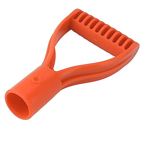 Spade Handle, Plastic 32mm Inner Diameter D Grip Handle Shovel Handle Replacement for Snow Shovel Digging Raking,Good Hand,Protect Garden Accessories (Orange)