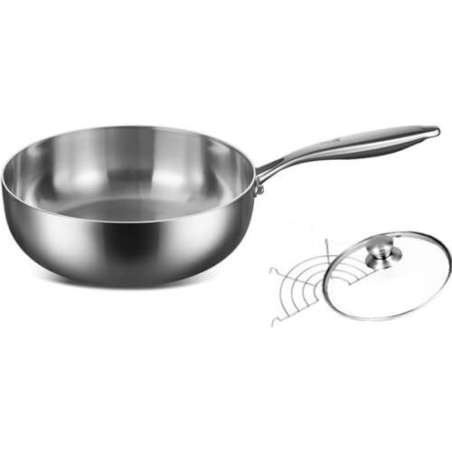 KuBen �Ў�� 316�X�e�����X���[�^�t���C�p�� �����I�ɔS�����Ȃ��ϋv�� �����ϐ� �W�t�� IH�Ή� �ƒ�p�E�Ɩ��p�L�����v�p �V���̑��蕨 �u�ߕ��� �K�X�ΑΉ� �y�� �����^�ѕ֗� (�y����316��??�z,26cm�t���C�p��)