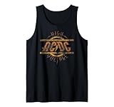 Official AC/DC High Voltage Logo Distressed Vintage Band Tank Top